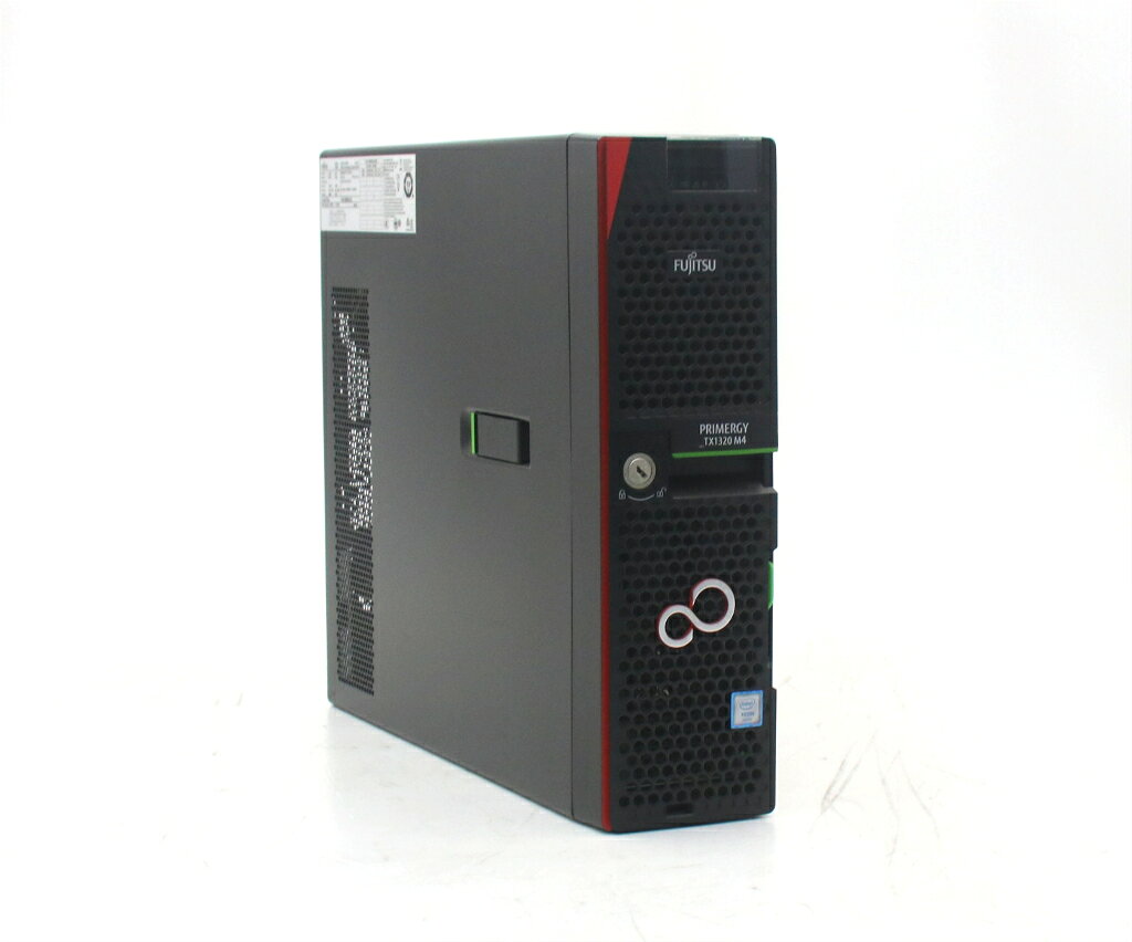 商品情報 No.554267143メーカー富士通商品名 型番・型名PRIMERGY TX1320 M4※PYT1324T2S仕様■基本スペック　・CPU：Xeon E-2124 3.3GHz(4コア4スレッド)　・メモリ：8GB(8GBx1枚)　・ストレージ：600GBx2台(SAS2.5インチ/6Gbps/RAID1構成)　・RAID：PRAID CP400i(SAS12Gbps対応)　・VGA：オンボード　・DRIVE：DVD-ROM　・COA：なし　・OS：なし(※別途OSインストールが必要となります)状態・動作状況■動作：中古動作品外観■汚れ　・外装汚れ若干有り。■シール痕　・若干あり。■傷　・外装に使用に差し支えない擦り傷がございます。■その他　・中古品のため使用に差し支えない傷、汚れがある場合がございます。　・本体内外装は清掃しておりますが、多少の汚れが残っている可能性がございます。　・筐体に若干のキズあり附属品■特記欠品　・セキュリティキー欠品対応情報-備考　・RAIDカードは12Gbpsに対応していますがHDDが対応していないため12Gbpsで動作できません　・簡易OSにて動作確認後HDD消去済み、OSは付属いたしておりませんご注意　・本商品は店頭等でも販売している為、稀に在庫切れの場合があります。　・その場合、代替品をご提案させていただきます。