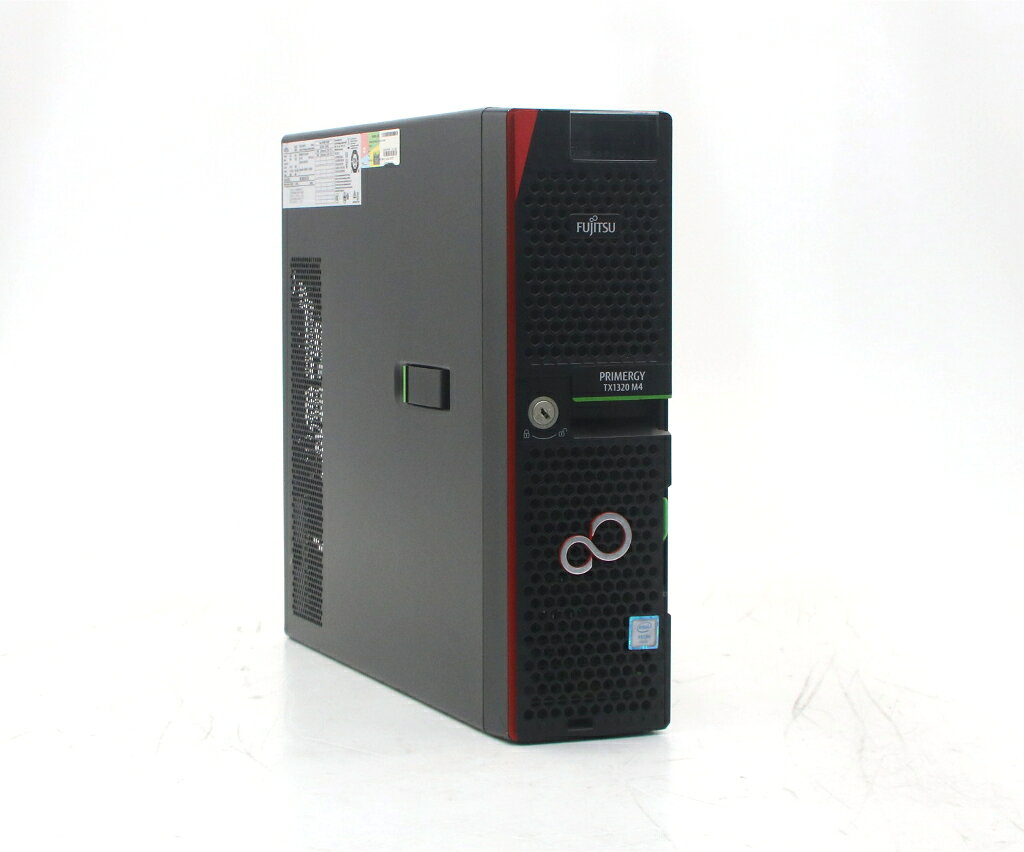 商品情報 No.554268078メーカー富士通商品名 型番・型名PRIMERGY TX1320 M4※PYT1324T2S仕様■基本スペック　・CPU：Xeon E-2124 3.3GHz(4コア4スレッド)　・メモリ：16GB(8GBx2枚)　・ストレージ：600GBx2台(SAS2.5インチ/6Gbps/RAID1構成)　・RAID：PRAID CP400i(SAS12Gbps対応)　・VGA：オンボード　・DRIVE：DVD-ROM　・COA：Svr 2016 Std　・OS：なし(※別途OSインストールが必要となります)状態・動作状況■動作：中古動作品外観■汚れ　・外装汚れ若干有り。■シール痕　・若干あり。■傷　・外装に使用に差し支えない擦り傷がございます。■その他　・中古品のため使用に差し支えない傷、汚れがある場合がございます。　・本体内外装は清掃しておりますが、多少の汚れが残っている可能性がございます。　・筐体に若干のキズあり附属品■付属品　・なし対応情報-備考　・RAIDカードは12Gbpsに対応していますがHDDが対応していないため12Gbpsで動作できません　・OSライセンスシール貼付されておりますがOS欠品の為簡易OSにて動作確認後HDD消去済み、OSは付属いたしておりませんご注意　・本商品は店頭等でも販売している為、稀に在庫切れの場合があります。　・その場合、代替品をご提案させていただきます。