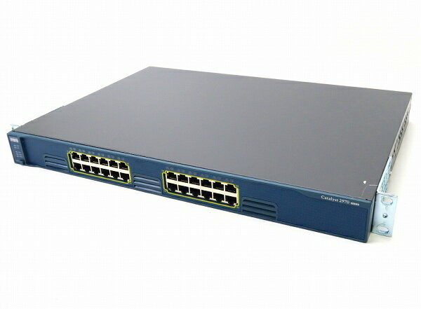 Cisco Catalyst WS-C2970G-24T-E 24ポート 1000BASE-T搭載 C2970-LANBASE-M Ver.12.2(25)SEC 設定初期化済 【中古】【20210309】