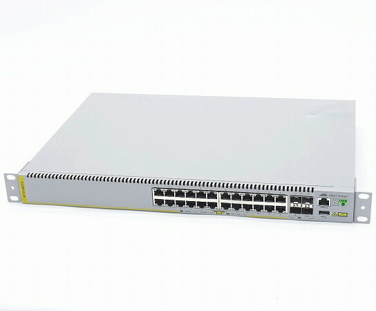 Allied Telesis CentreCOM AT-x510-28GTX 24ポート1000BASE-T スタッカブルL3スイッチ x510-5.4.5-0.1.rel 冗長電源 設定初期化済 【中古】【20220429】