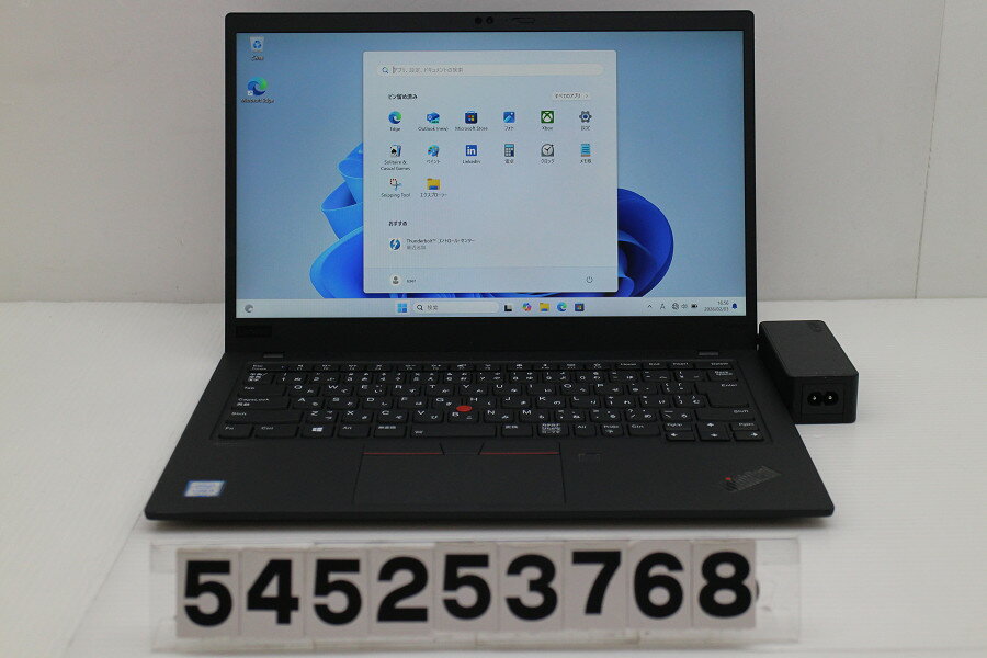 13 inches - Lenovo ThinlPad X1 Carbon 7th Gen Core i5 8265U 1.6GHz/8GB/256GB(SSD)/14W/FHD(1920x1080)/Win11【中古】【20260212】