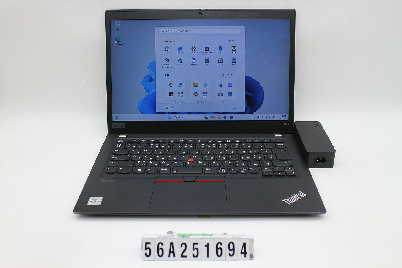 樂天商城 - Lenovo ThinkPad T14s Gen1 Core i5 10210U 1.6GHz/8GB/256GB(SSD)/14W/FHD(1920x1080) タッチパネル/Win11【中古】【20260319】