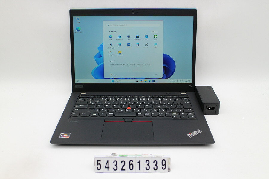13 inches - Lenovo ThinkPad X13 Gen1 Ryzen 3 PRO 4450U 2.5GHz/16GB/256GB(SSD)/13.3W/FHD(1920x1080)/Win11【中古】【20260430】