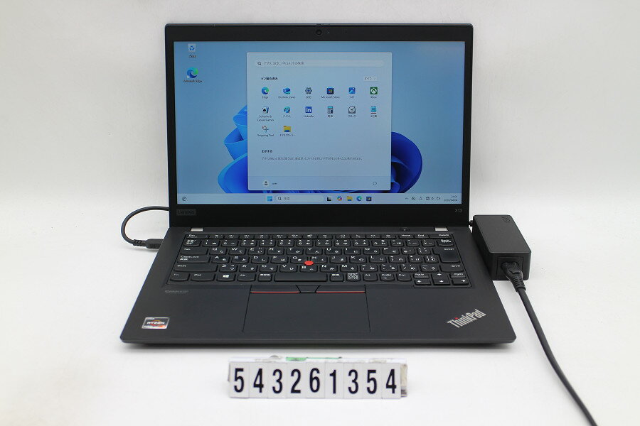 DELL - Lenovo ThinkPad X13 Gen1 Ryzen 3 PRO 4450U 2.5GHz/16GB/256GB(SSD)/13.3W/FHD(1920x1080)/Win11【中古】【20260430】