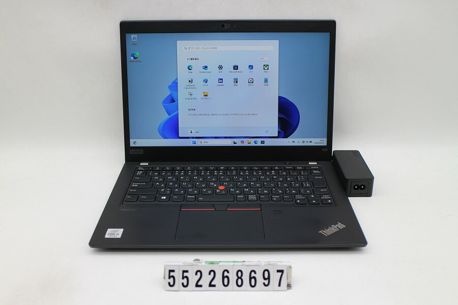 13 inches - Lenovo ThinkPad X13 Gen1 Core i5 10210U 1.6GHz/8GB/256GB(SSD)/13.3W/FHD(1920x1080)/Win11【中古】【20260430】