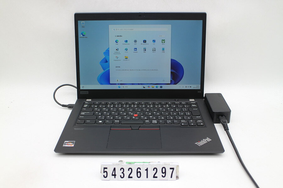 Apple - Lenovo ThinkPad X13 Gen1 Ryzen 3 PRO 4450U 2.5GHz/16GB/256GB(SSD)/13.3W/FHD(1920x1080)/Win11【中古】【20260430】