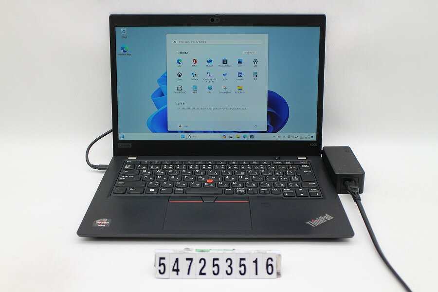13 inches - Lenovo ThinkPad X395 Ryzen 5 Pro 3500U 2.1GHz/8GB/256GB(SSD)/13.3W/FHD(1920x1080)/Win11【中古】【20260519】
