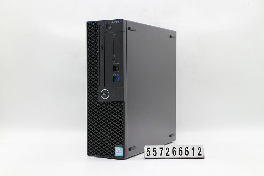 商品情報 No.557266612メーカーDELL商品名 型番・型名Optiplex 3070 SFF仕様■基本スペック　・CPU：Corei5 8500 3GHz(6コア6スレッド)　・メモリ：8192MB(4GB×2枚(空きスロットなし))　・HDD：256GB(SSD)　・VGA：オンボード+NVIDIA GeForce GT730 (2GB)　・DRIVE：DVDマルチ　・その他機能：USB3.0 HDMI DisplayPort 内蔵スピーカー　・リカバリ：11 Pro 64bitリカバリ済(OS導入済)状態・動作状況■動作：中古動作品外観■汚れ　・外装汚れ若干有り。■シール痕　・若干あり。■傷　・外装に使用に差し支えない擦り傷がございます。■その他　・中古品のため使用に差し支えない傷、汚れがある場合がございます。　・本体内外装は清掃しておりますが、多少の汚れが残っている可能性がございます。　・擦り傷あり附属品■付属品(下記に記載の物以外は付属いたしません。また、写真に掲載の無い物は付属いたしません)　・電源ケーブル(3ピン)対応情報-備考　・11 Pro 64bitリカバリ済(OS導入済)※リカバリ完了しておりますので、お届け後すぐにご利用頂けます。ご注意　・掲載中の商品について、一部の在庫は各地方のPCコンフル店頭でも展示、販売しています。　・搭載されたSSDやバッテリー等に関して、お問い合わせによる追加の状態確認(健康状態や残量等)は誠に申し訳ありませんが対応いたしておりません。　・店頭で展示している関係上、ごく稀に展示中の破損や付属品の欠損等が発生する場合がございます。その際には、当店よりお客さまにご連絡させていただきます。　・その場合、代替品をご提案させていただきます。ご提案商品がご注文者様の要件に添いません場合はキャンセル対応させて頂きます。　・PCコンフルの在庫に関しましては、同時発送およびサイズによりますが同梱発送を対応させて頂けます。但し在庫が複数拠点の場合、対応がかないません。