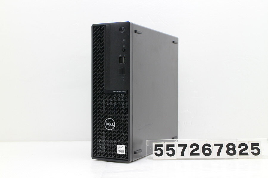 商品情報 No.557267825メーカーDELL商品名 型番・型名Optiplex 3090 SFF仕様■基本スペック　・CPU：Corei5 10505 3.2GHz(6コア12スレッド)　・メモリ：16384MB(8GB×2枚(空きスロットなし))　・HDD：256GB(SSD)　・VGA：オンボード　・DRIVE：なし　・その他機能：USB3.0 DisplayPort 内蔵スピーカー　・リカバリ：11 Pro 64bitリカバリ済(OS導入済)状態・動作状況■動作：中古動作品外観■汚れ　・外装汚れ若干有り。■シール痕　・若干あり。■傷　・外装に使用に差し支えない擦り傷がございます。■その他　・中古品のため使用に差し支えない傷、汚れがある場合がございます。　・本体内外装は清掃しておりますが、多少の汚れが残っている可能性がございます。　・擦り傷あり附属品■付属品(下記に記載の物以外は付属いたしません。また、写真に掲載の無い物は付属いたしません)　・電源ケーブル(3ピン)対応情報-備考　・11 Pro 64bitリカバリ済(OS導入済)※リカバリ完了しておりますので、お届け後すぐにご利用頂けます。ご注意　・掲載中の商品について、一部の在庫は各地方のPCコンフル店頭でも展示、販売しています。　・搭載されたSSDやバッテリー等に関して、お問い合わせによる追加の状態確認(健康状態や残量等)は誠に申し訳ありませんが対応いたしておりません。　・店頭で展示している関係上、ごく稀に展示中の破損や付属品の欠損等が発生する場合がございます。その際には、当店よりお客さまにご連絡させていただきます。　・その場合、代替品をご提案させていただきます。ご提案商品がご注文者様の要件に添いません場合はキャンセル対応させて頂きます。　・PCコンフルの在庫に関しましては、同時発送およびサイズによりますが同梱発送を対応させて頂けます。但し在庫が複数拠点の場合、対応がかないません。