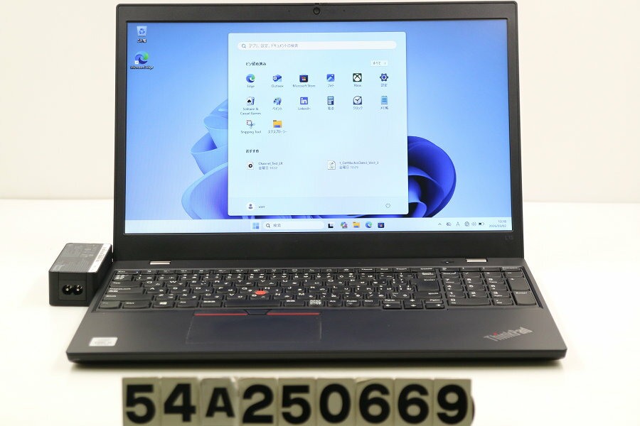 15 inches - Lenovo ThinkPad L15 Gen1 Core i5 10210U 1.6GHz/8GB/256GB(SSD)/15.6W/FWXGA(1366x768)/Win11【中古】【20260304】