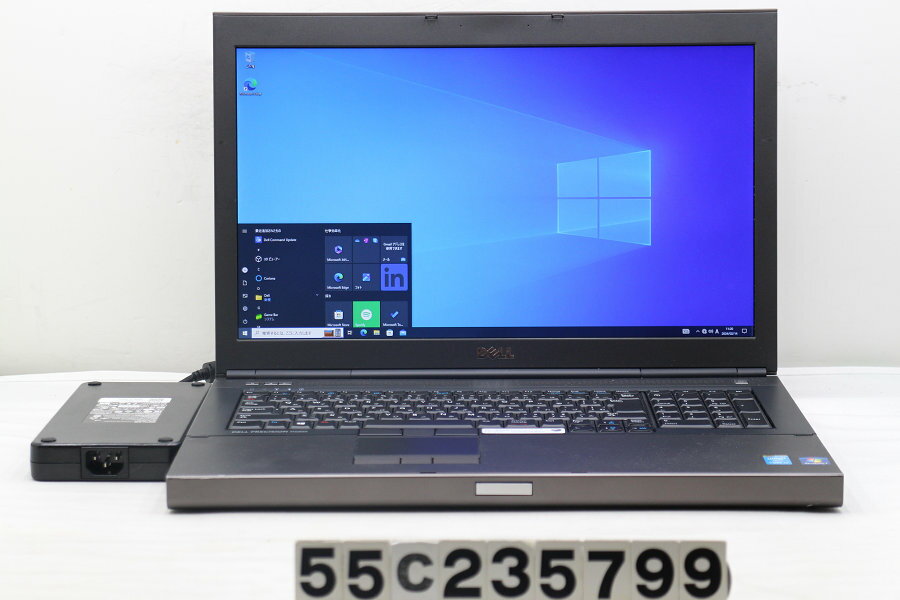 DELL Precision M6800 Core i7 4810MQ 2.8GHz/32GB/500GB 1TB/Multi/17.3W/FHD/Win10/Quadro K4100M eSATA端子破損【中古】【20240215】