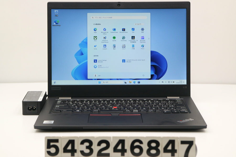 Lenovo ThinkPad L13 Core i3 10110U 2.1GHz/4GB/256GB(SSD)/13.3W/FWXGA(1366x768)/Win11【中古】【20240405】