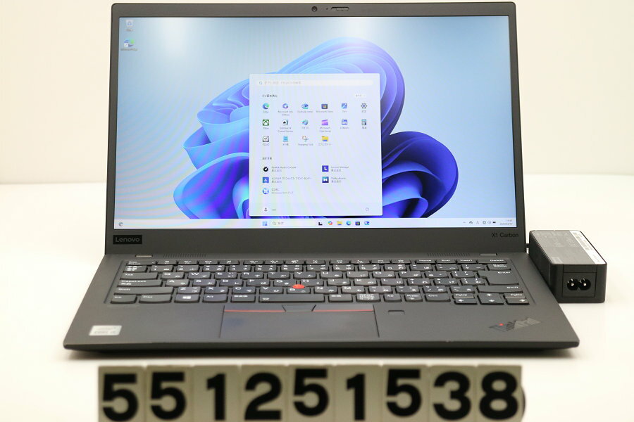 Lenovo ThinkPad X1 Carbon 8th Gen Core i5 10210U 1.6GHz/8GB/256GB(SSD)/14W/FHD(1920x1080)/Win11【中古】【20250321】