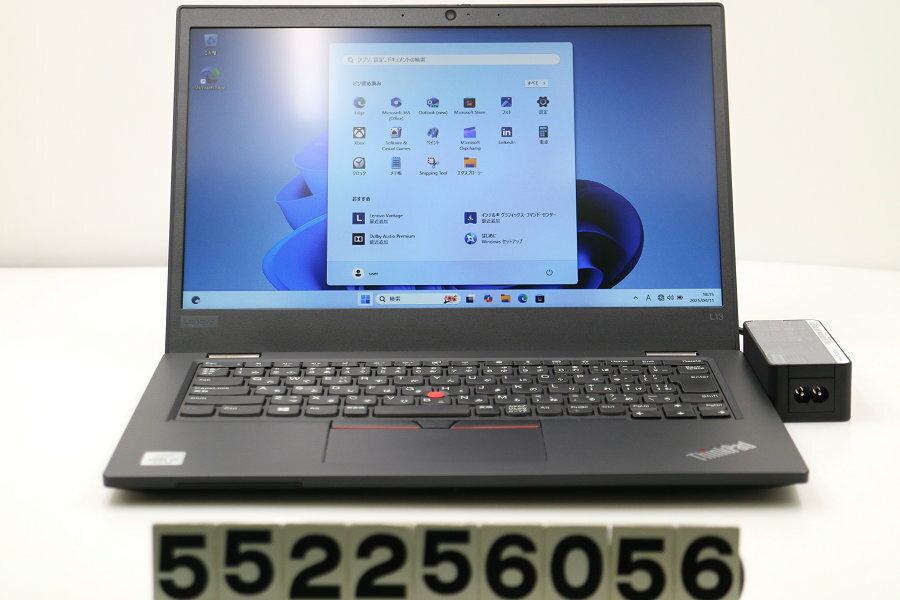 Lenovo ThinkPad L13 Core i3 10110U 2.1GHz/4GB/128GB(SSD)/13.3W/FWXGA(1366x768)/Win11【中古】【20250415】