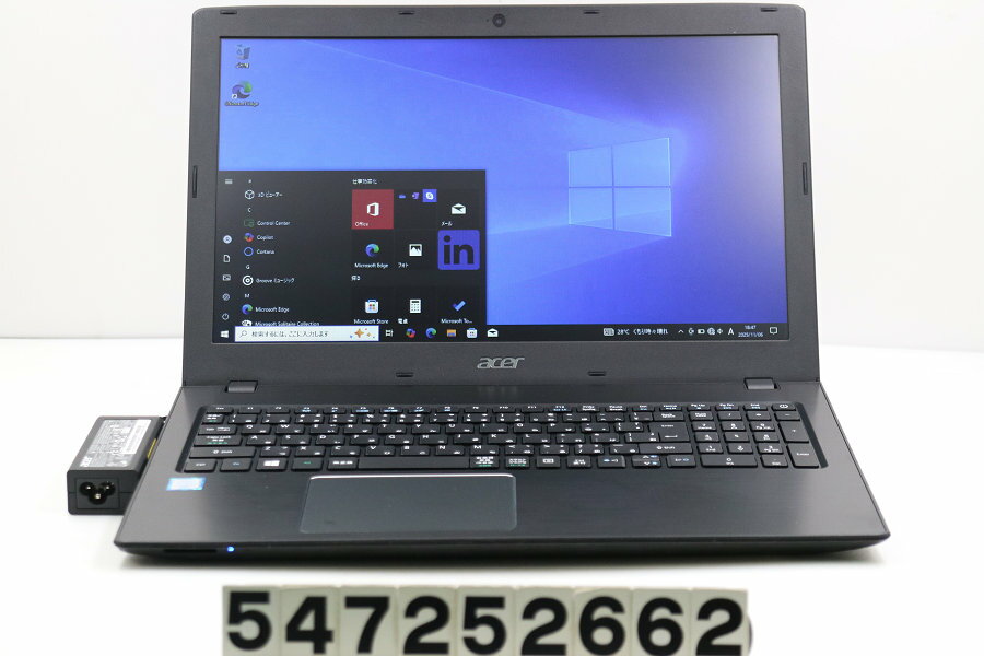 15 inches - Acer TravelMate P259-M Core i5 6200U 2.3GHz/4GB/500GB/Multi/15.6W/FWXGA(1366x768)/Win10【中古】【20251111】