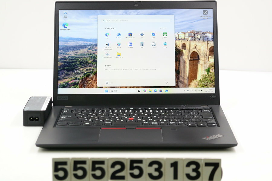 Lenovo ThinkPad X390 Core i5 10210U 1.6GHz/8GB/256GB(SSD)/13.3W/FHD(1920x1080)/Win11【中古】【20251217】