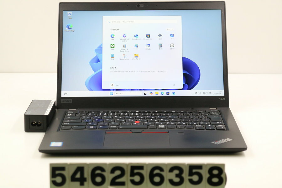12 inches - Lenovo ThinkPad X390 Core i7 8665U 1.9GHz/8GB/256GB(SSD)/13.3W/FHD(1920x1080)/Win11【中古】【20260108】