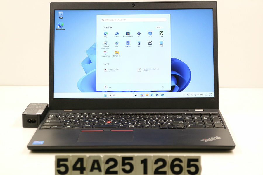 15 inches - Lenovo ThinkPad L15 Gen2 Core i5 1135G7 2.4GHz/8GB/256GB(SSD)/15.6W/FWXGA(1366x768)/Win11【中古】【20260401】