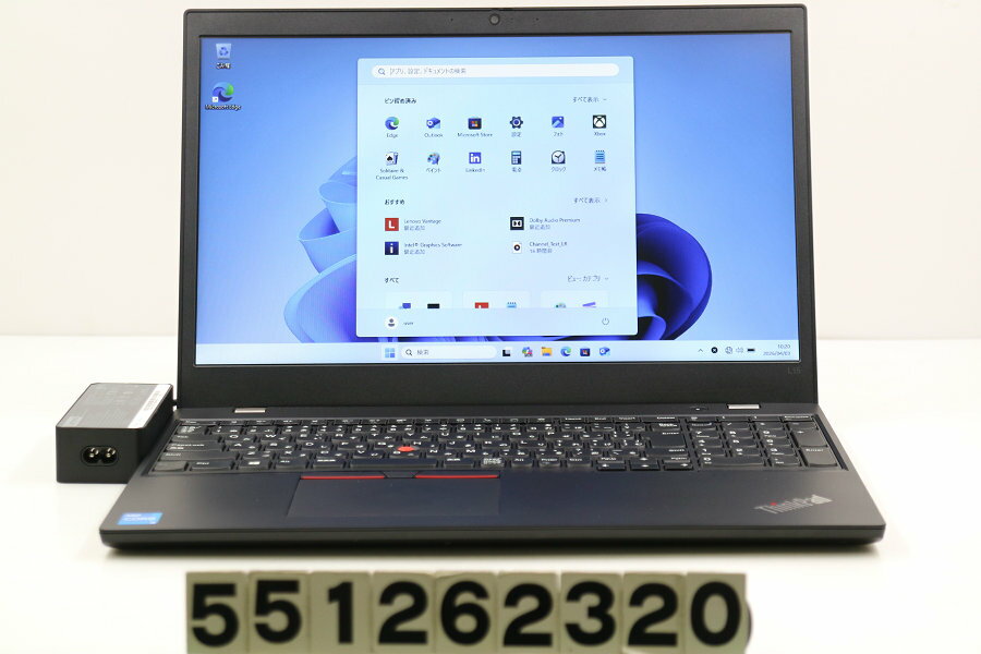 15 inches - Lenovo ThinkPad L15 Gen2 Core i5 1135G7 2.4GHz/16GB/256GB(SSD)/15.6W/FWXGA(1366x768)/Win11【中古】【20260409】
