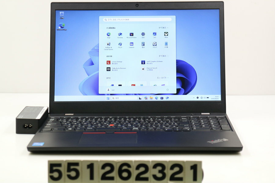15 inches - Lenovo ThinkPad L15 Gen2 Core i5 1135G7 2.4GHz/16GB/256GB(SSD)/15.6W/FWXGA(1366x768)/Win11【中古】【20260409】
