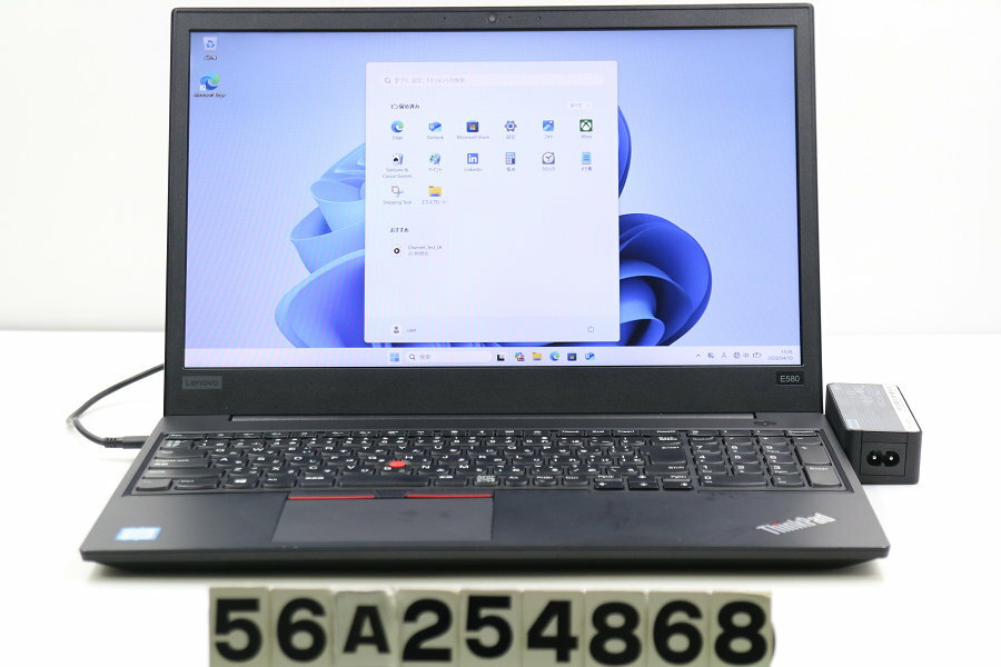 15 inches - Lenovo ThinkPad E580 Core i5 8250U 1.6GHz/8GB/256GB(SSD)/15.6W/FHD(1920x1080)/Win11【中古】【20260415】