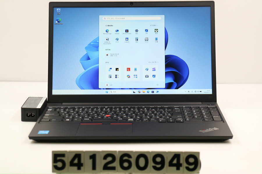 15 inches - Lenovo ThinkPad E15 Core i3 1115G4 3GHz/8GB/256GB(SSD)/15.6W/FHD(1920x1080)/Win11【中古】【20260513】
