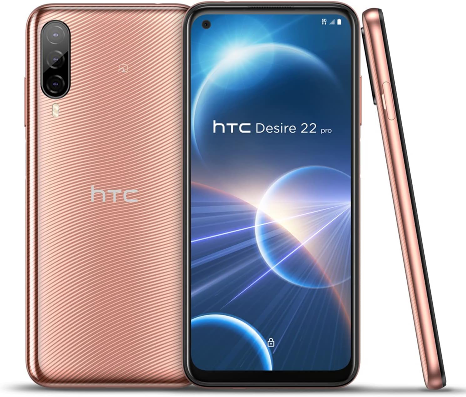 【未使用新品】白ロム SIMフリー HTC Desire 22 pro 128GB Android12 チェリーブロッサム 2QBK200 初期化済 【m020443】【未使用】【K20230916】