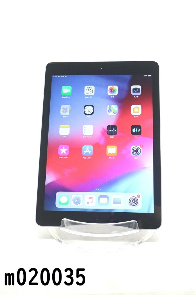 白ロム au SIMロックあり Apple iPad Air Wi-Fi+Cellular 16GB iPadOS12.5.7 スペースグレイ MD791JA/A 初期化済 【m020035】【中古】【K20230830】