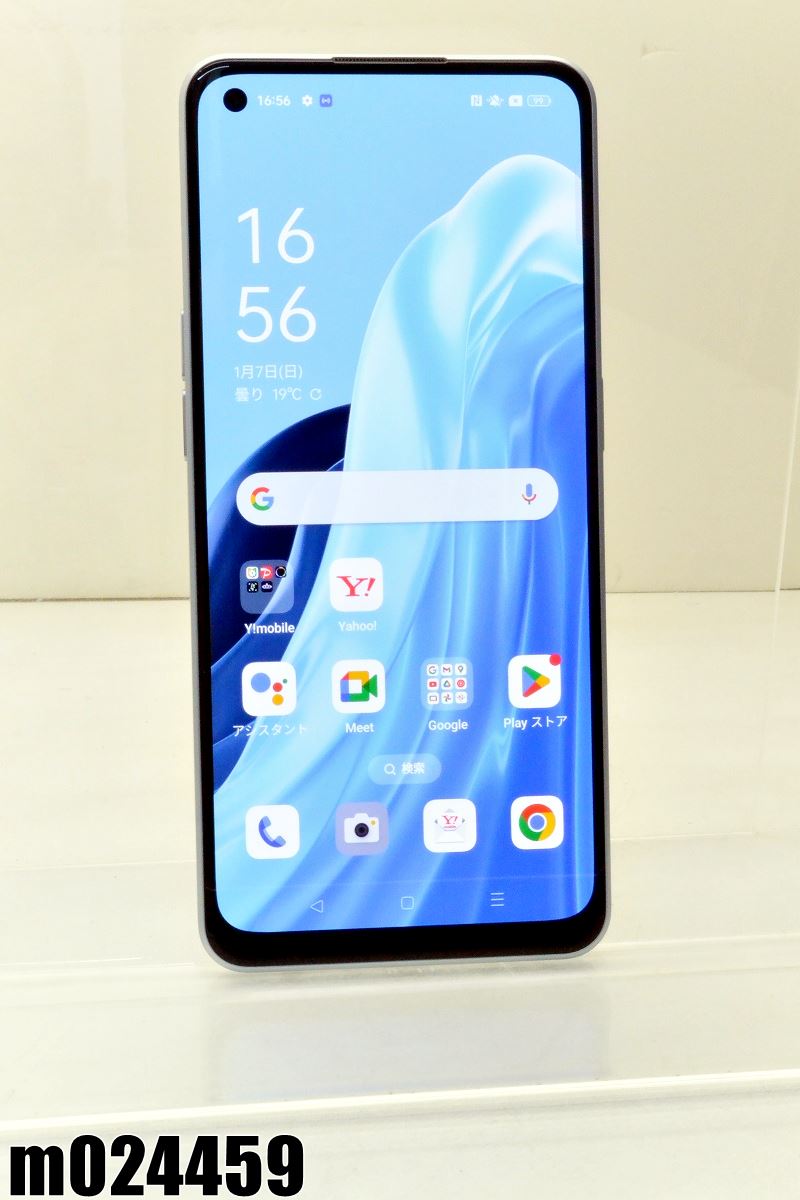 白ロム Y!mobile SIMフリー OPPO Reno7 A 128GB Android12 ドリームブルー A201OP 初期化済 【m024459】【中古】【K20240921】