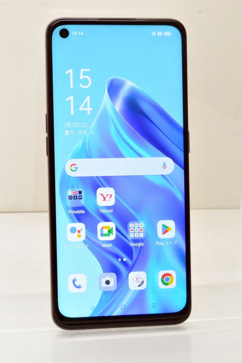 白ロム Y!mobile SIMフリー OPPO Reno5 A (eSIM非対応版) 128GB Android12 シルバーブラック A101OP 初期化済 【m026884】【中古】【K20250606】