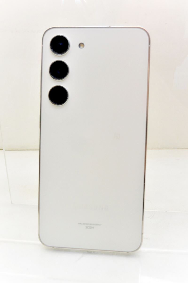 白ロム au SIMフリー SAMSUNG Galaxy S23 256GB Android15 クリーム SCG19 初期化済 【m027787】【中古】【K20250818】