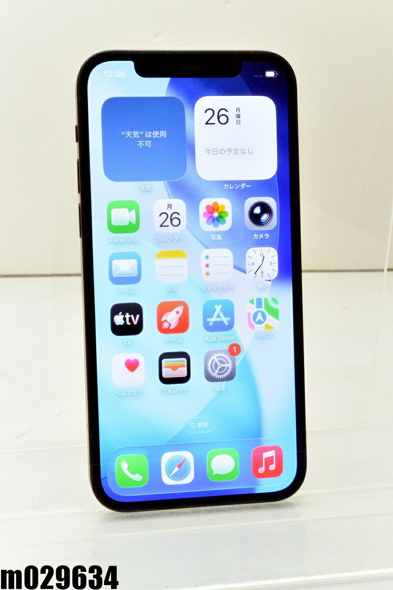 樂天商城 - 白ロム SIMフリー docomo SIMロック解除済 Apple iPhone12 64GB iOS26.2 ブラック MGHN3J/A 初期化済 【m029634】【中古】【K20260126】