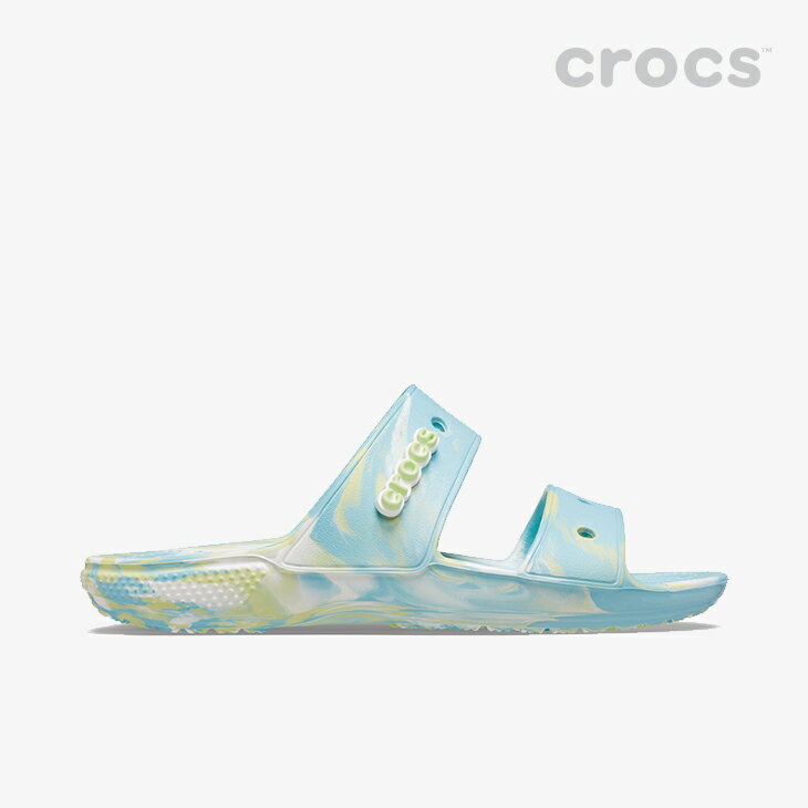 ・クロックス《ユニセックス》クラシック マーブル サンダル/ピュアウォーターxマルチ/ CROCS/Classic Marbled Sandal/Pure WaterxMulti #