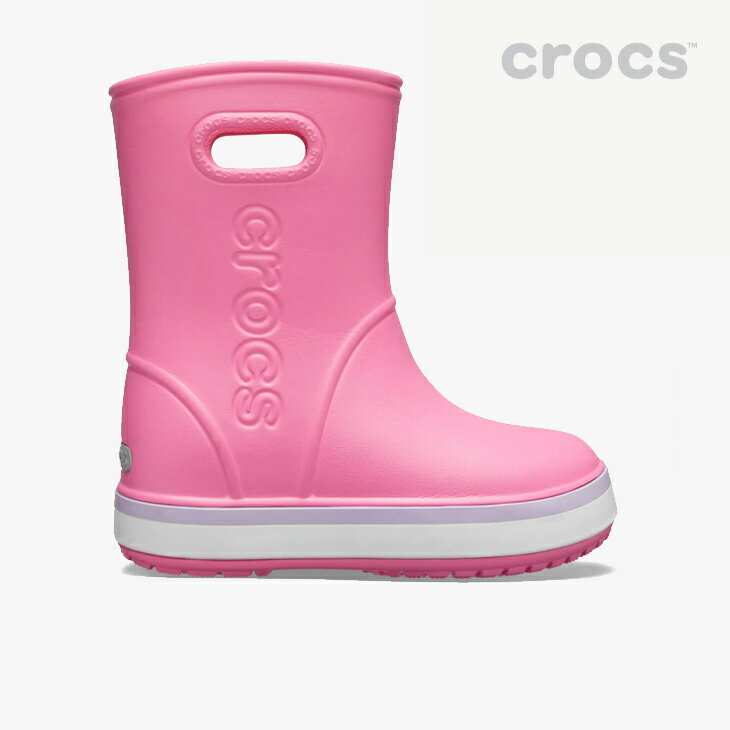 ・クロックス《キッズ》クロックバンド レインブーツ/ピンクレモネード ラベンダー/ CROCS/K Crocband Rainboot/Pink Lemonade Lavender #