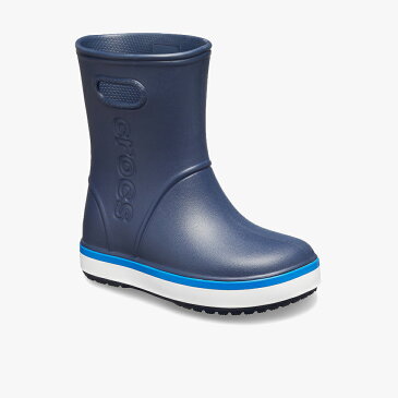 ▲スーパーSALE 特価！▼クロックス《キッズ》クロックバンド レインブーツ/ ネイビー ブライトコバルト/ Crocs/ Crocband Rain Boot/ Navy Bright Cobalt #長靴 #ブーツ 長靴 レインシューズ