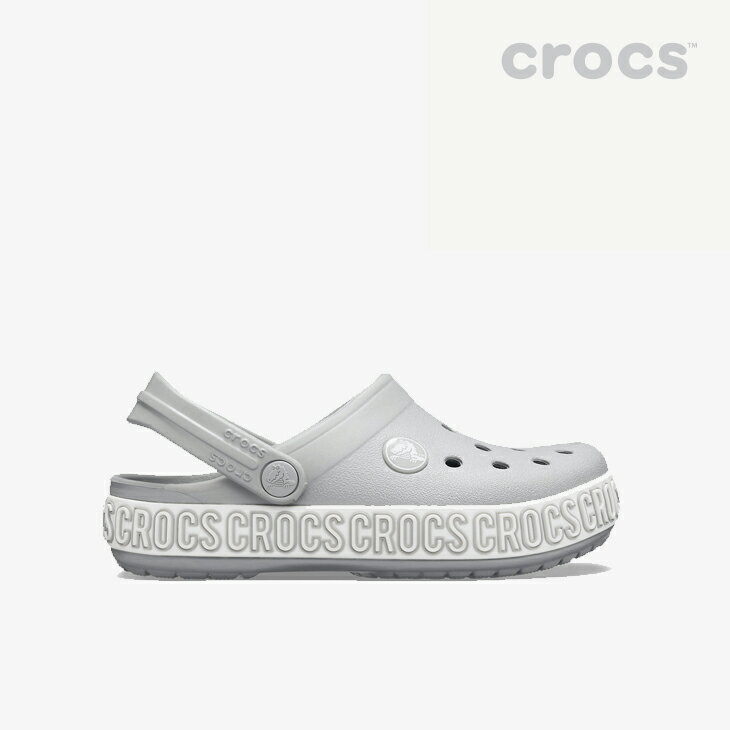 ・クロックス《キッズ》クロックバンド ロゴ マニア クロッグ/ライトグレー ホワイト/ CROCS/K Crocband Logo Mania Clog/Light Grey White #