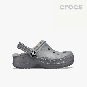 *・クロックス ボア《キッズ》バヤ ラインド クロッグ/チャコールxチャコール/ CROCS/K Baya Lined Clog - W.Clog/CharcoalxCharcoal #