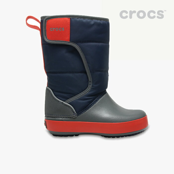 *・クロックス《キッズ》ロッジポイント スノー ブーツ/ネイビーxスレート グレー/ CROCS/K Lodgepoint Snow Boot - Boot/NavyxSlate Grey #