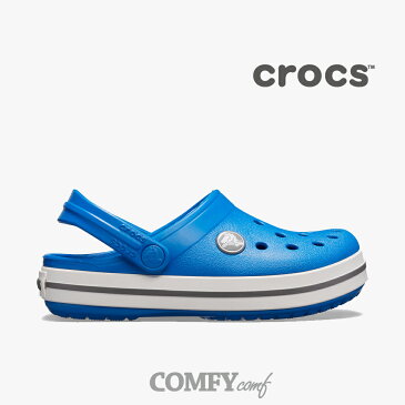 ・クロックス《キッズ》クロックバンド/ ブライトコバルト チャコール/ Crocs/ Crocband Ks/ Bright Cobalt Charcoal #サンダル ビーサン スポーツ アウトドア シューズ