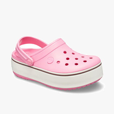 *▲-40%▼ クロックス《キッズ》クロックバンド プラットフォーム クロッグ GS/ピンク レモネードxバーガンディ/ CROCS/K Crocband Platform Clog GS/Pink LemonadexBurgundy #