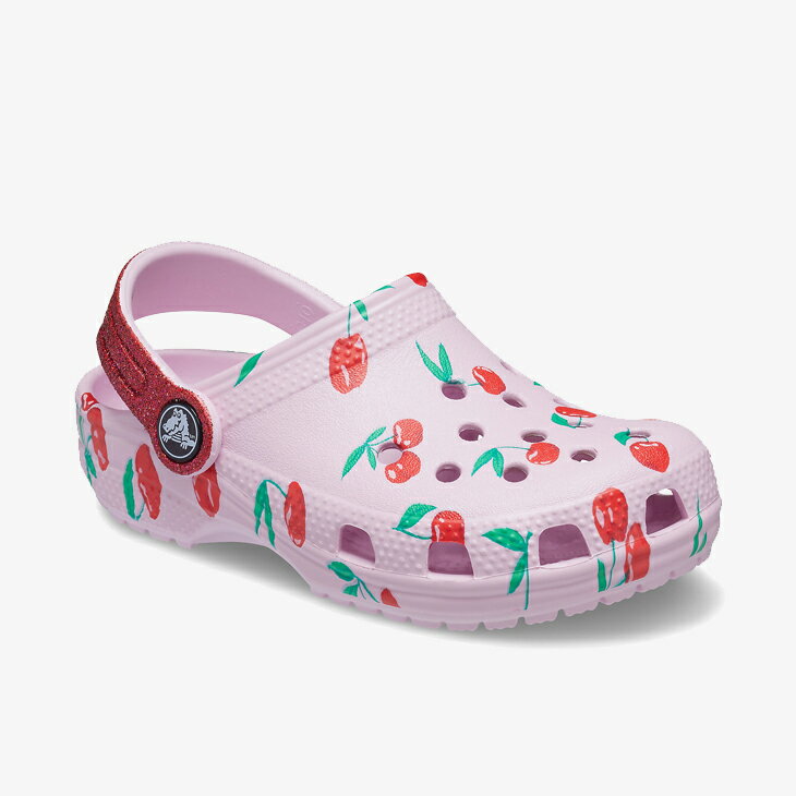 ・クロックス《キッズ》クラシック フード プリント クロッグ/バレリーナ ピンク/ CROCS/K Classic Food Print Clog Ks/Ballerina Pink #