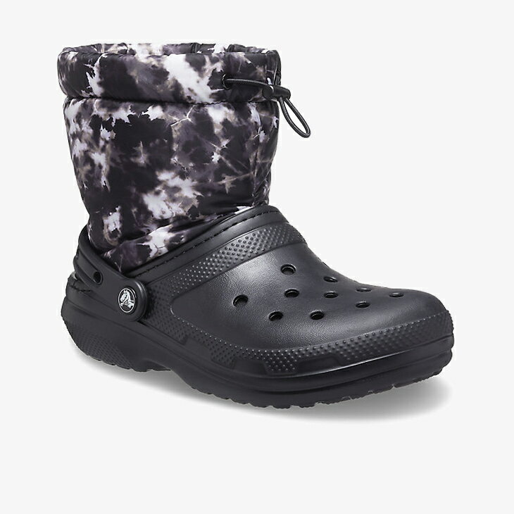 ・クロックス ボア《ユニセックス》クラシック ラインド ネオ パフ タイダイ ブーツ/ブラック/ CROCS/ユニセックスClassic Lined Neo Puff Tie-Dye Boot/Black #**