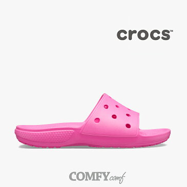 ・クロックス《ユニセックス》クラシック クロックス スライド/ エレクトリックピンク/ Crocs/ Classic Crocs Slide/ Electric Pink #サンダル ビーサン スポーツ アウトドア シューズ