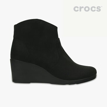 ▲-40%▼ クロックス《レディース》レイ シンセティック スエード ウェッジ ブーティ/ブラック/ CROCS/W Leigh Synthetic Suede Wedge Bootie - Boot/Black #