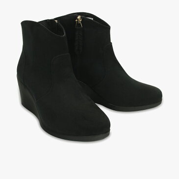 ▲-40%▼ クロックス《レディース》レイ シンセティック スエード ウェッジ ブーティ/ブラック/ CROCS/W Leigh Synthetic Suede Wedge Bootie - Boot/Black #
