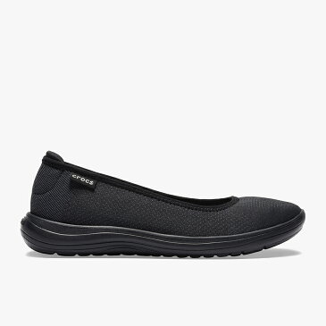 ・クロックス《レディース》リバイバ フラット/ ブラック ブラック/ Crocs/ Reviva Flat/ Black Black #パンプス ウィメンズ ナース ワーク オフィス