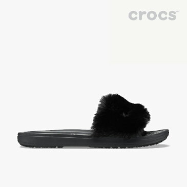 ・クロックス ボア《レディース》スローン ラックス スライド/ブラック ブラック/ CROCS/W Sloane Luxe Slide - Sandal/Black Black #