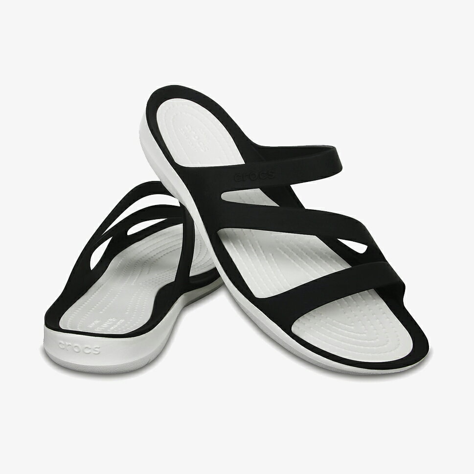 ・クロックス《レディース》スウィフトウォーター サンダル/ブラック ホワイト/ CROCS/W Swiftwater Sandal - Sandal/Black White #