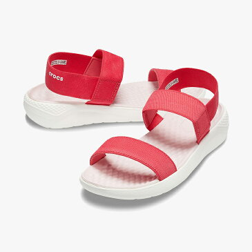 ▲スーパーセール半額▼ クロックス《レディース》ライトライド サンダル/ポピー ホワイト/ CROCS/ LiteRide Sandal Ws/ Poppy White #サンダル ビーサン スポーツ アウトドア シューズ