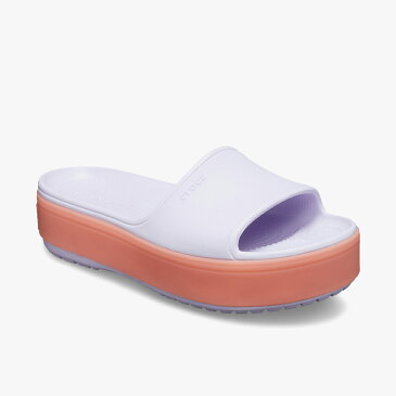 【50%OFF】クロックス《レディース》クロックバンド プラットフォーム スライド/ ラベンダー メロン/ Crocs/ Crocband Platform Slide/ Lavender Melon◇クロックス正規取扱店◇